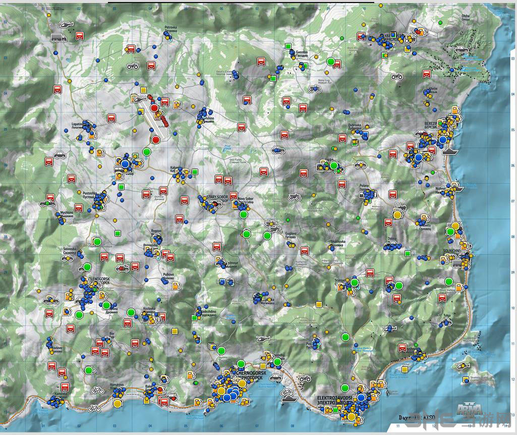 dayz独立版高清地图