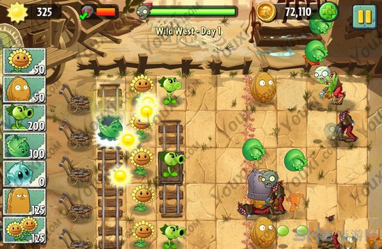 植物大战僵尸2狂野西部第一关三星图文攻略5