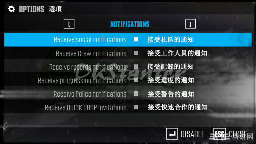 《飙酷车神》游戏菜单选项中文翻译4
