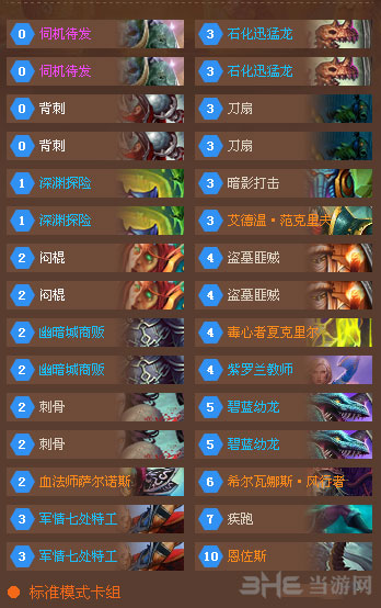 炉石传说亡语贼卡组1