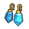 蓝宝石耳环