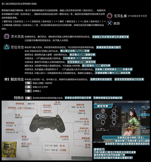 真三国无双8易态连技系统