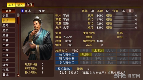 三国志13袁涣武将数据1