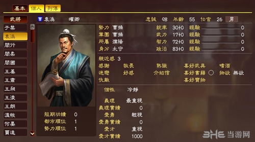 三国志13袁涣武将数据2
