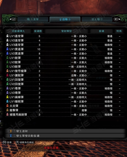 怪物猎人世界花朵发射器III子弹适配图
