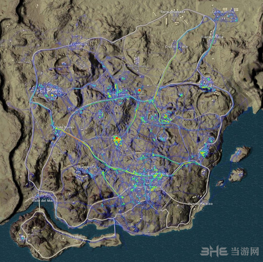 绝地求生热力图分布介绍1