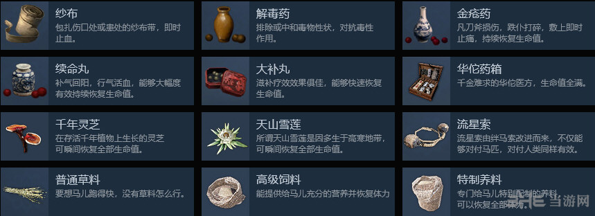武侠乂所有道具一览1