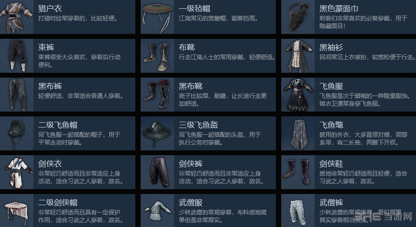 武侠乂全时装一览1