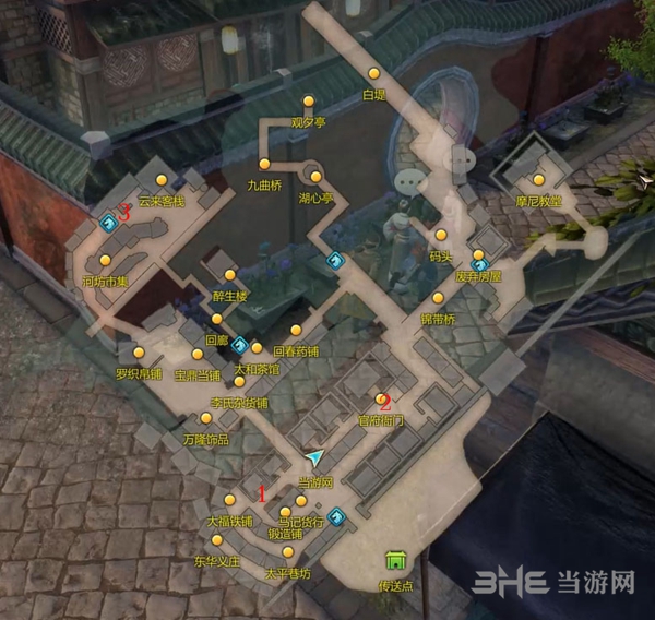 天命奇御杭州地图