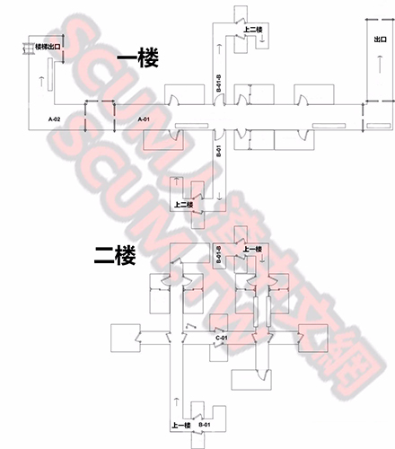 人渣C1地堡平面图