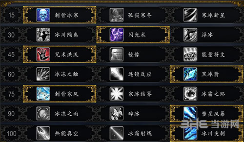 魔兽世界8.0冰法天赋图片