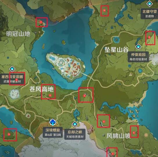 原神地灵龛分布位置一览 原神地灵龛分布位置一览