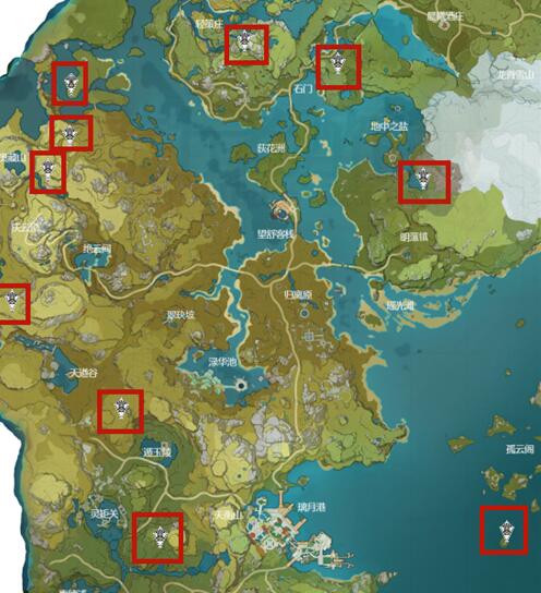 原神蒙德璃月地灵龛位置汇总图