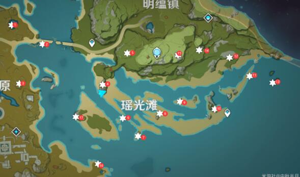 原神瑶光滩熄星碎屑位置一览 原神瑶光滩熄星碎屑位置一览