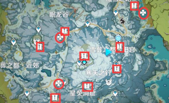 原神雪山八块石碑位置图一览 原神雪山八块石碑位置图一览