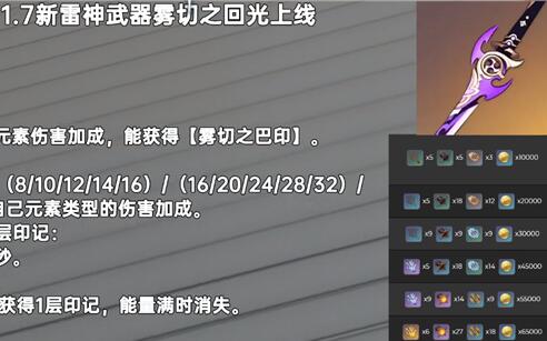 原神雾切之回光突破材料有哪些