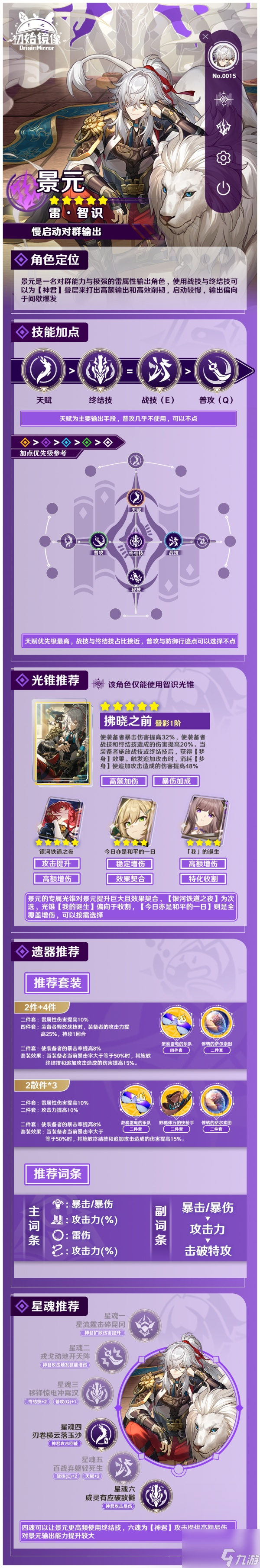崩坏星穹铁道景元玩法全解析