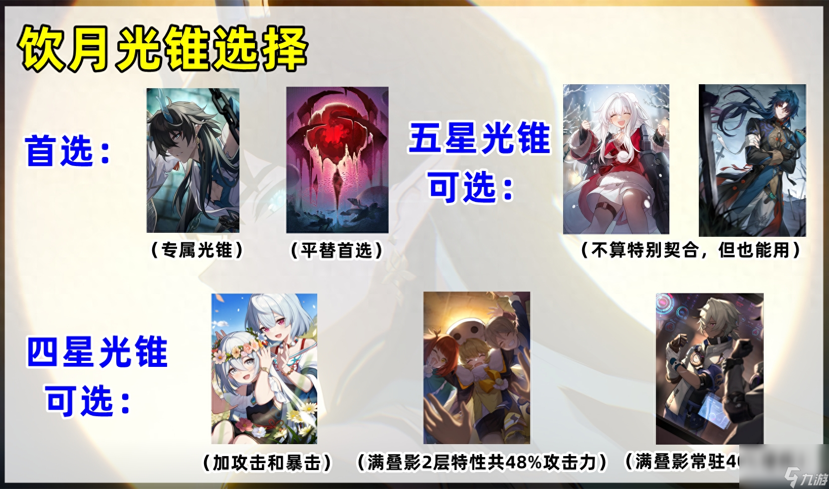 崩坏星穹铁道饮月君光锥怎么搭配?遗器光锥配队选择