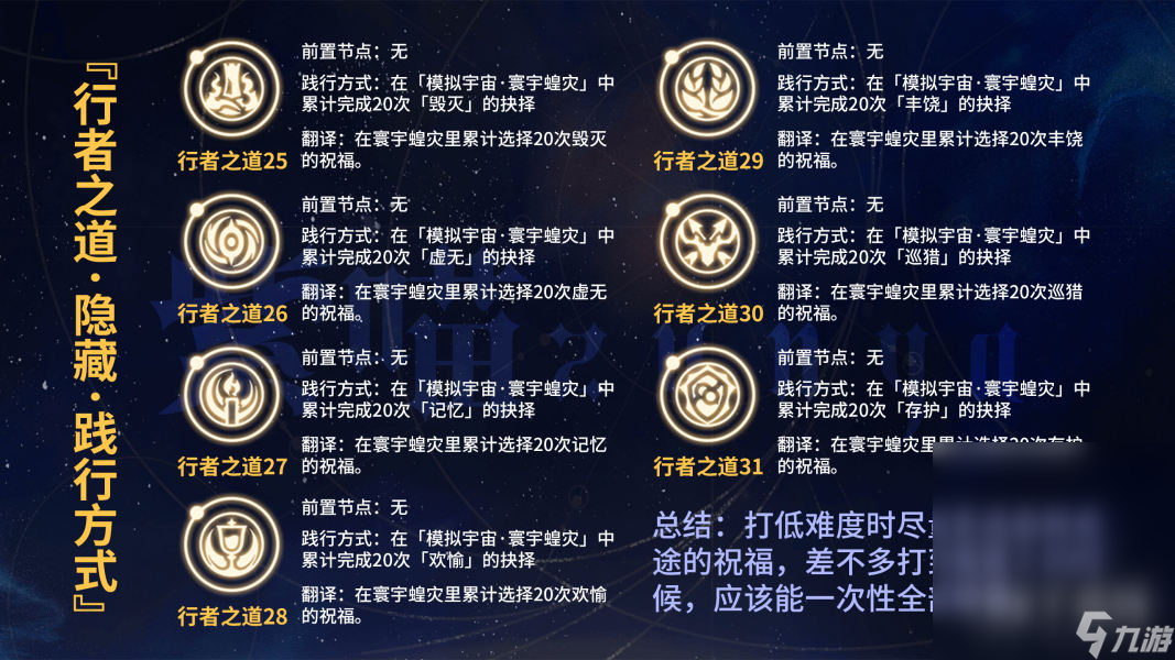崩坏星穹铁道行者之道25~31解锁方法指南