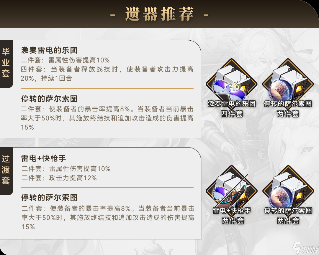 《崩坏星穹铁道》景元带什么遗器好