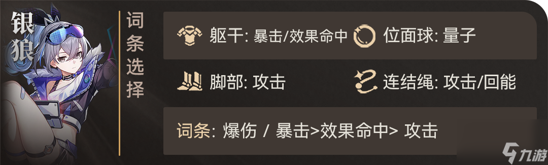 《崩坏星穹铁道》银狼带什么遗器好
