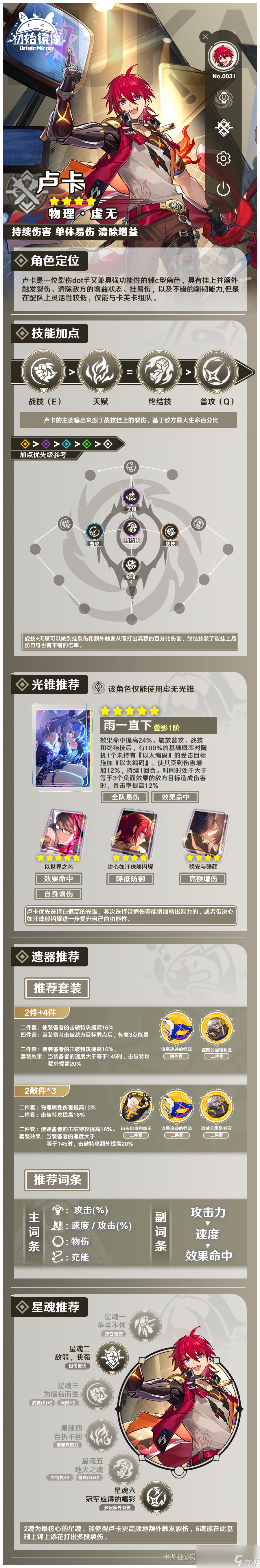 崩坏星穹铁道卢卡培养攻略