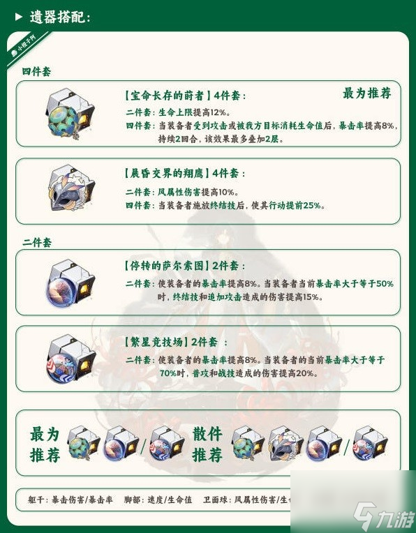 《崩坏星穹铁道》1.2版刃遗器搭配 刃的遗器怎么选择?