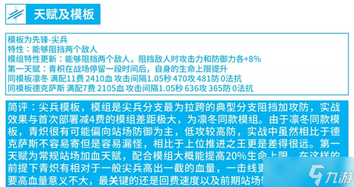 《明日方舟》青炽值得练吗 青炽天赋技能简评