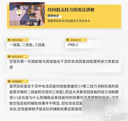 《明日方舟》狙击干员空弦测评 空弦值得培养吗