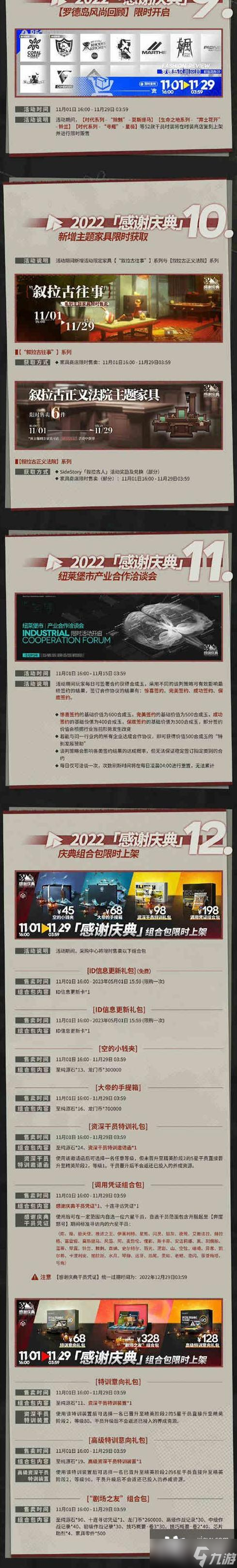 明日方舟3.5周年感谢庆典2022活动汇总