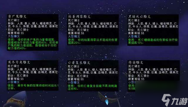魔兽世界死亡骑士练级天赋及加点图(WLK版练级天赋雕文推荐)