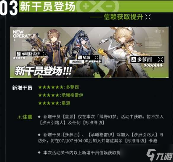 《明日方舟》绿野幻梦新活动怎么样