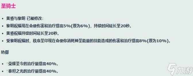 魔兽世界10.0圣骑士职业改动一览