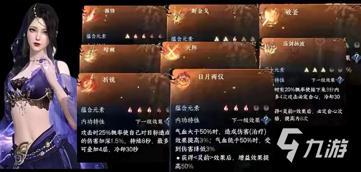 逆水寒手游金元素内功怎么搭配 逆水寒手游金元素内功搭配攻略