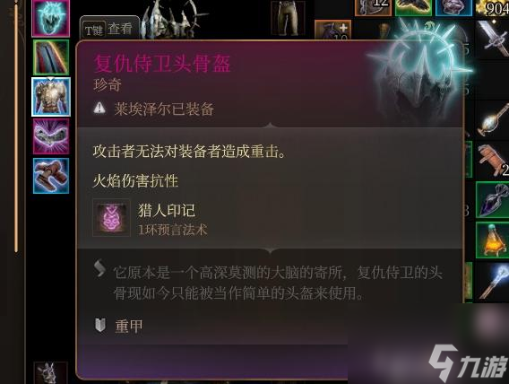 博德之门3复仇侍卫头骨盔怎么样