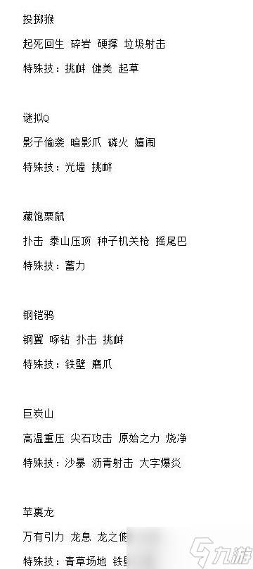 《宝可梦：朱紫》5星太晶战全BOSS技能表一览
