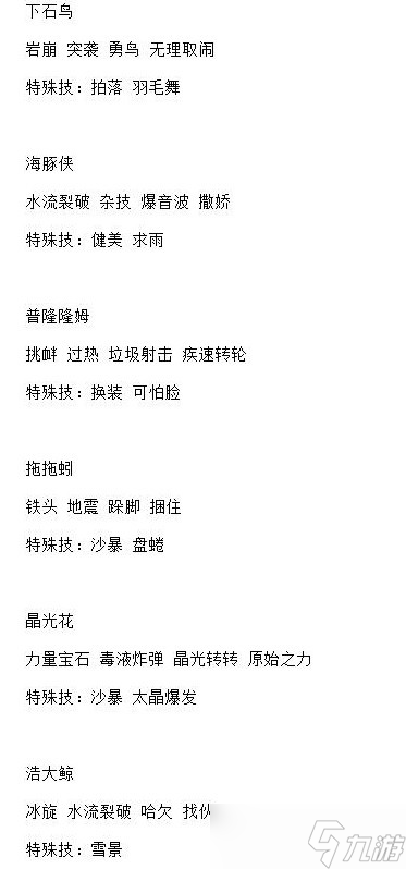 《宝可梦：朱紫》5星太晶战全BOSS技能表