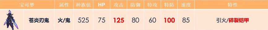 《宝可梦朱紫》苍炎刃鬼怎么配招