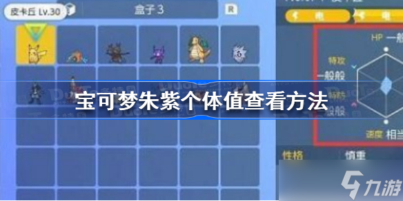 宝可梦朱紫个体值查看方法 宝可梦朱紫个体值怎么查看