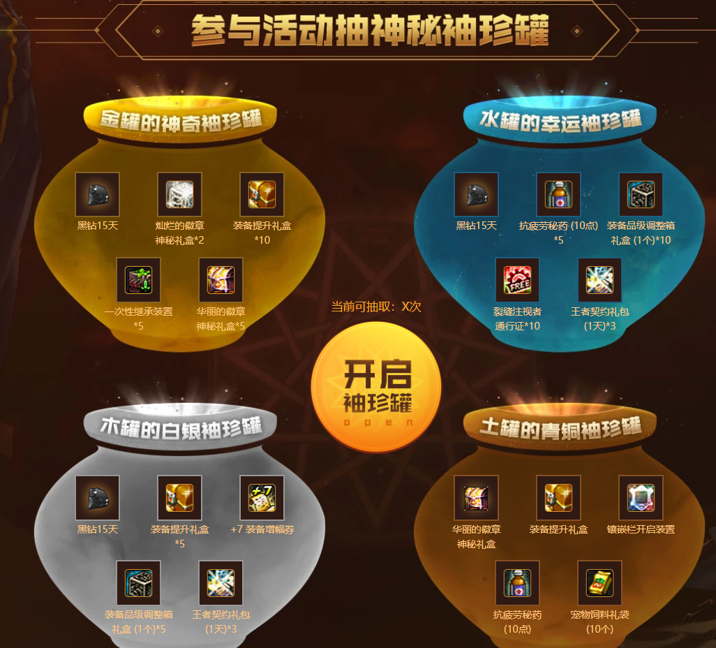 DNF史诗之路袖珍罐抽奖活动在哪
