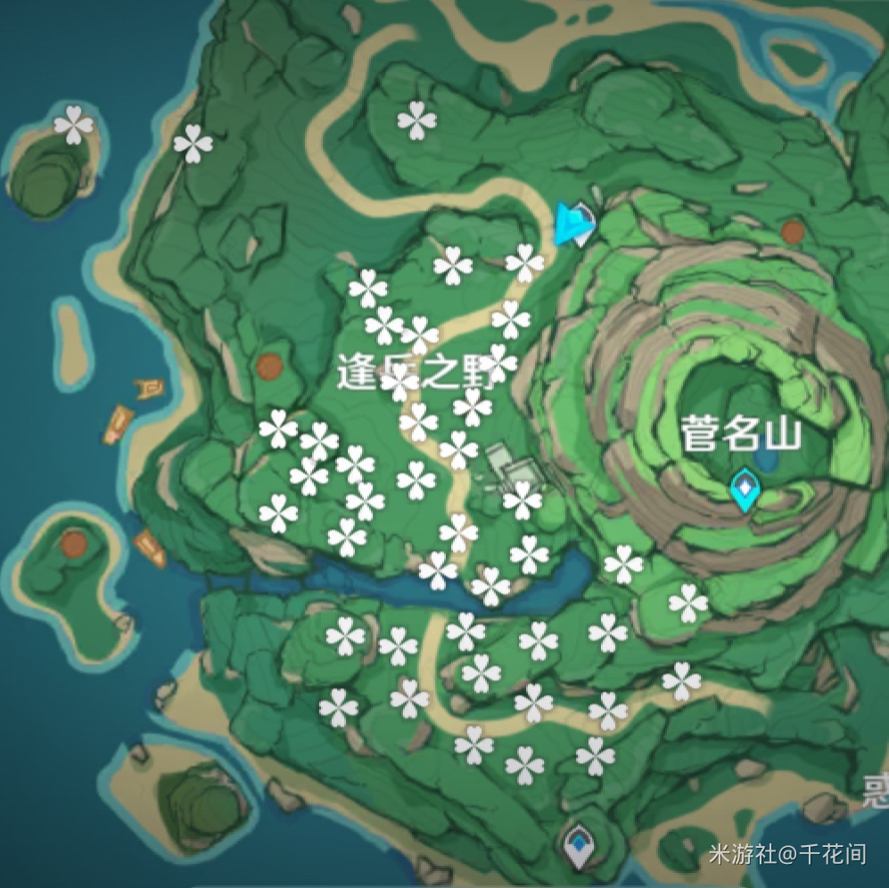 原神逢岳之野点灯位置在哪