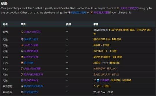 魔兽世界tbc火法P2毕业装备搭配