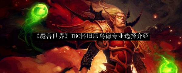 《魔兽世界》TBC怀旧服鸟德专业选择介绍