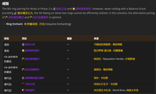 魔兽世界TBCP2野德BIS怎么配装