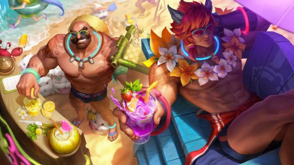 《LOL》泳池派对瑟提皮肤效果预览