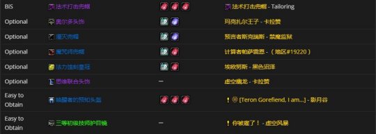 魔兽世界tbc法师p1毕业装备