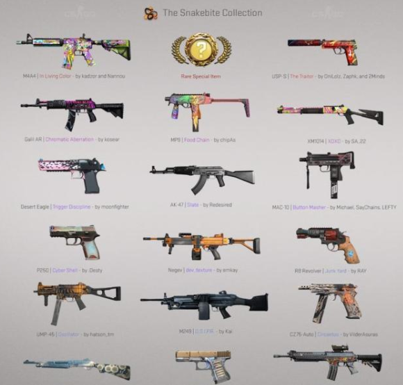csgo蛇咬武器箱出什么金