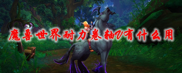 《魔兽世界》耐力卷轴V有什么用