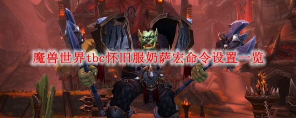 魔兽世界tbc怀旧服奶萨宏命令设置一览