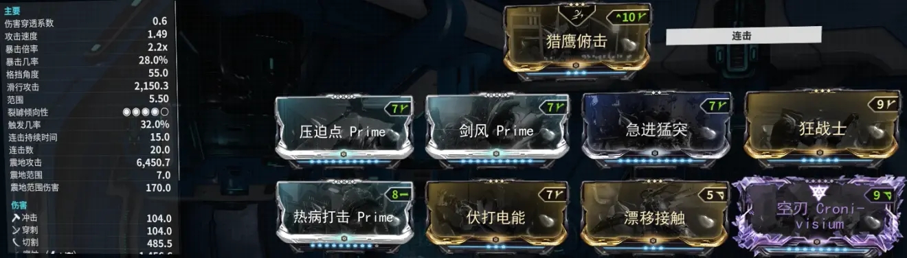 warframe黑咖喱配卡2021